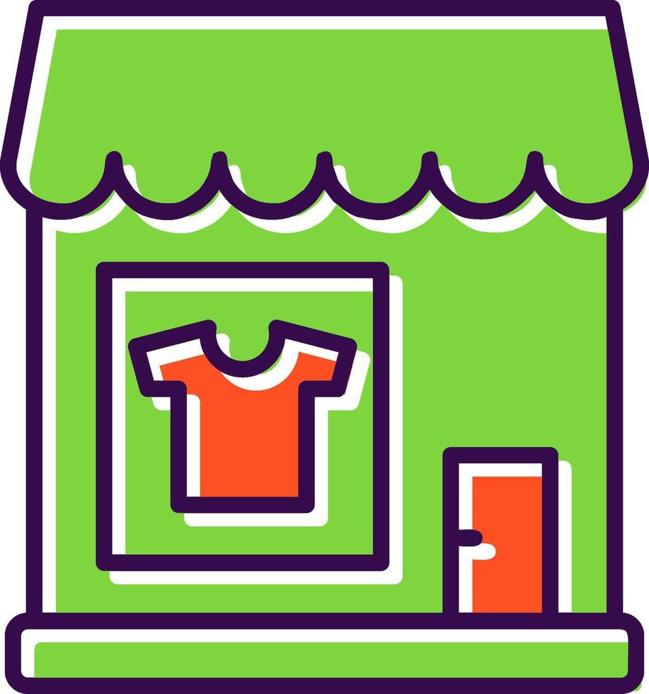 Clothing Shop filled Design Icon vector