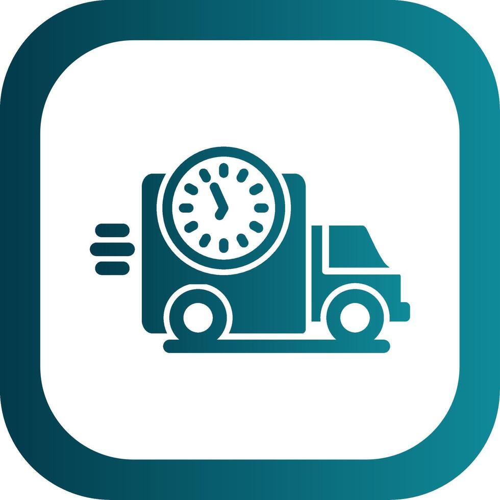 Delivery Time Glyph Gradient Corner Icon vector