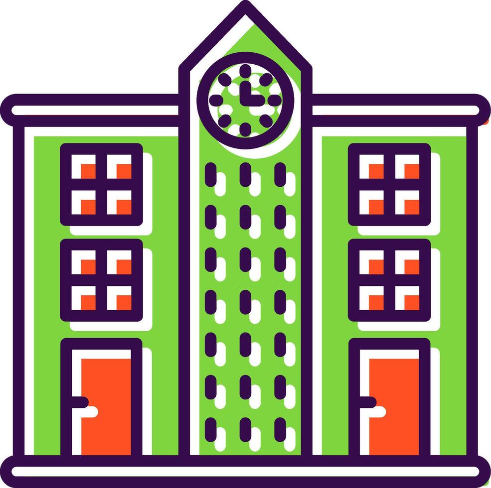 Skyscrapers filled Design Icon vector