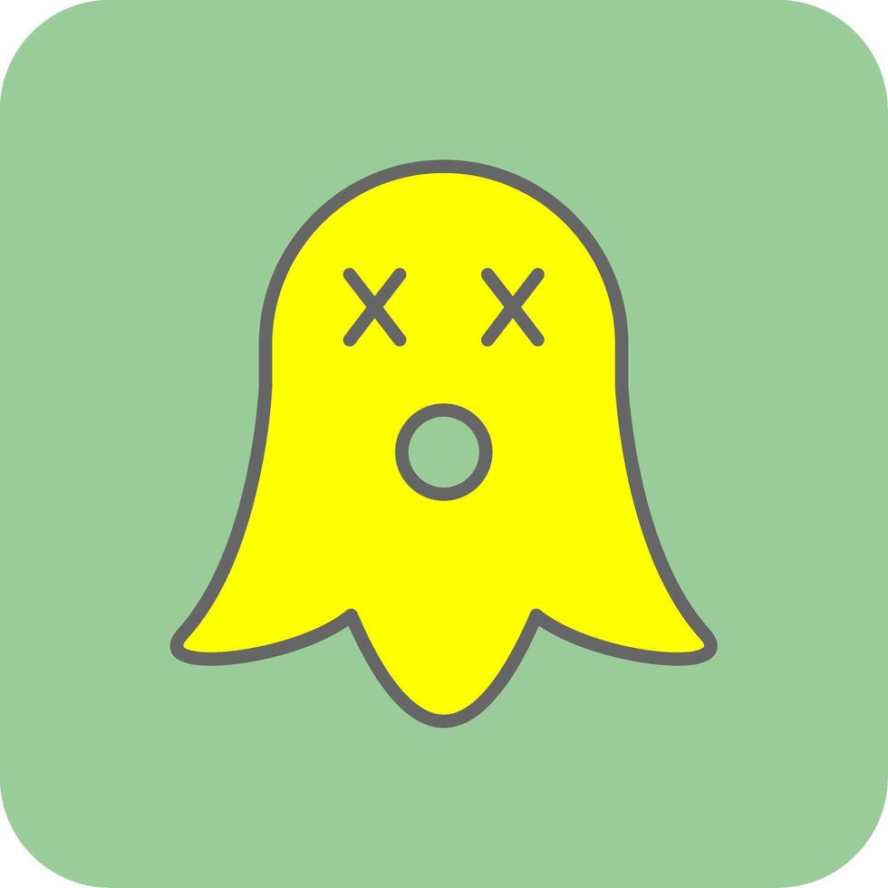 fantasma lleno amarillo icono vector