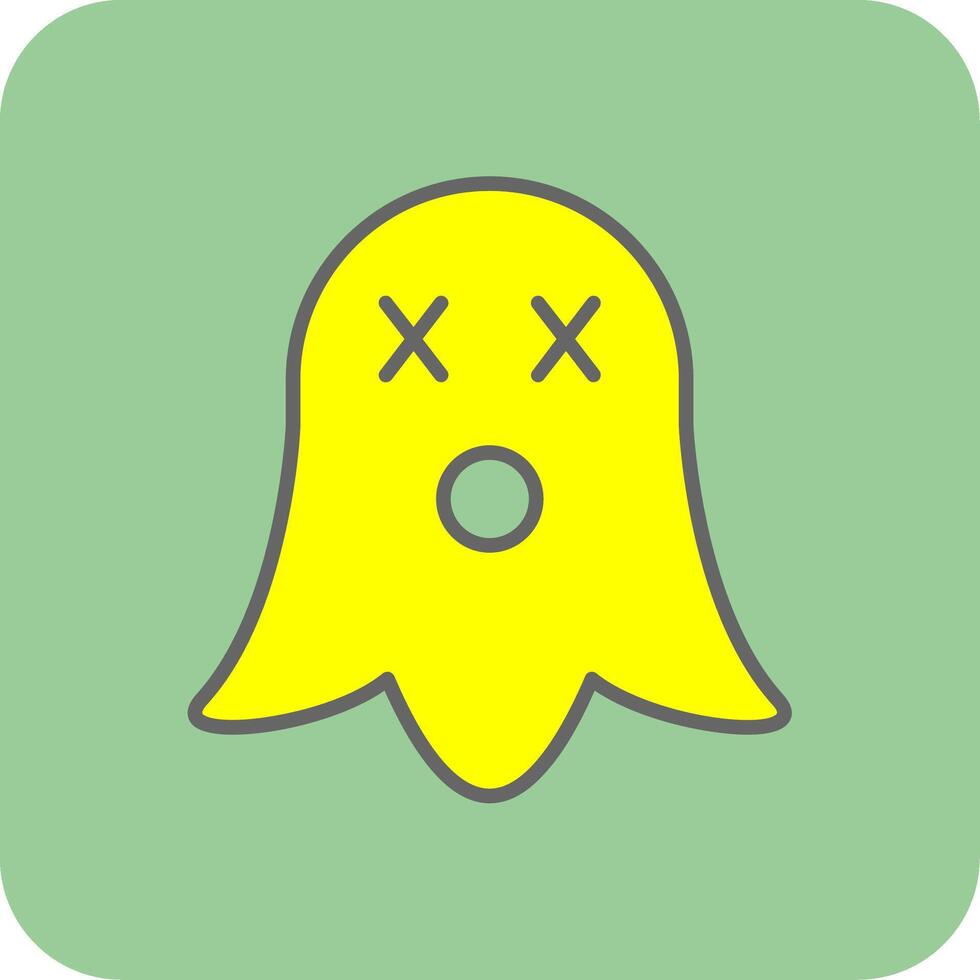 Ghost Filled Yellow Icon vector