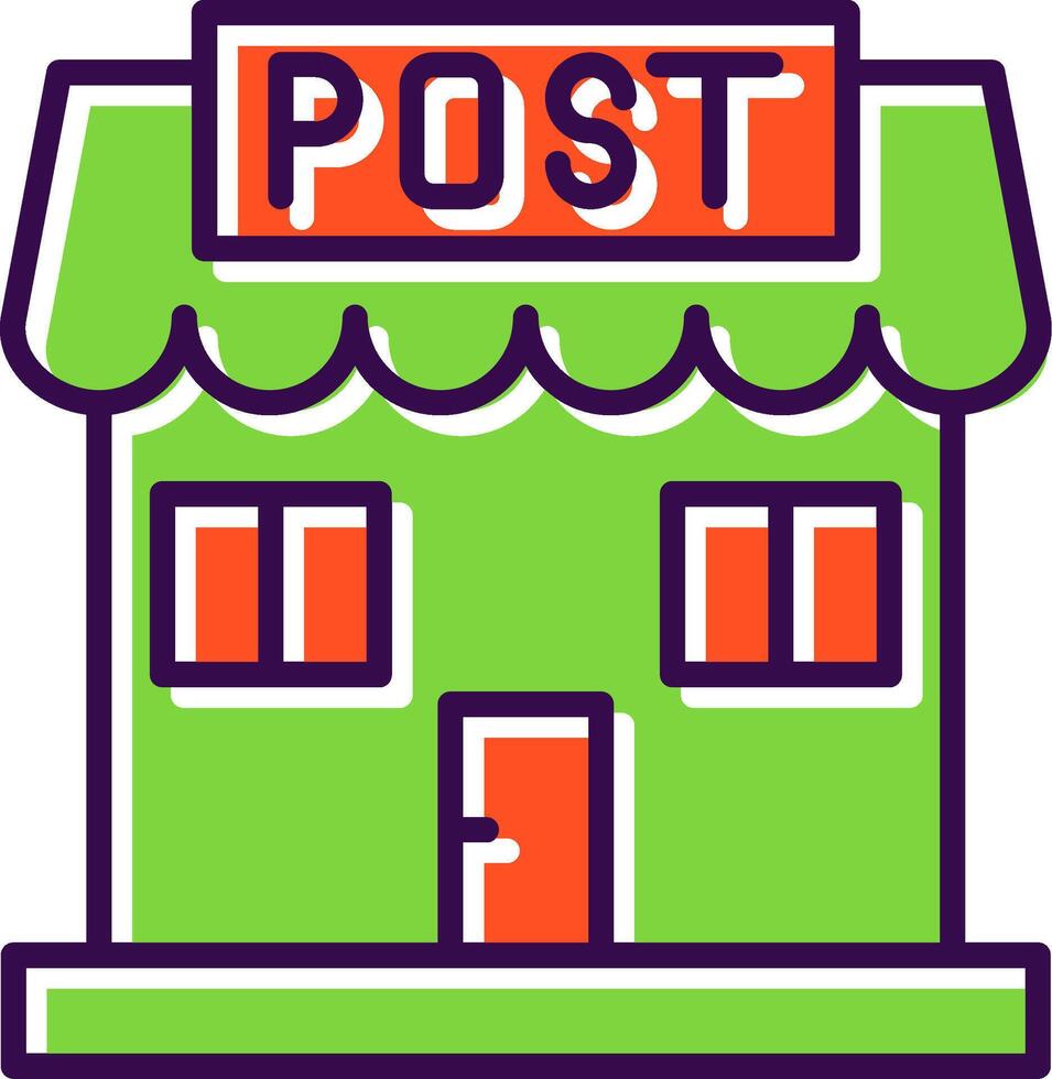 Post Office filled Design Icon vector