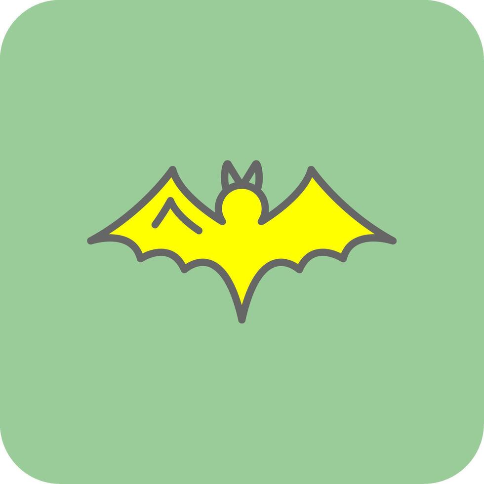 Bat Filled Yellow Icon vector