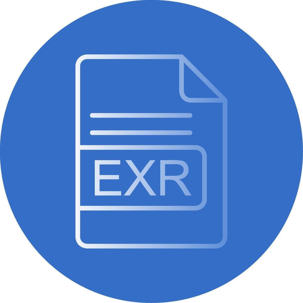 EXR File Format Flat Bubble Icon vector