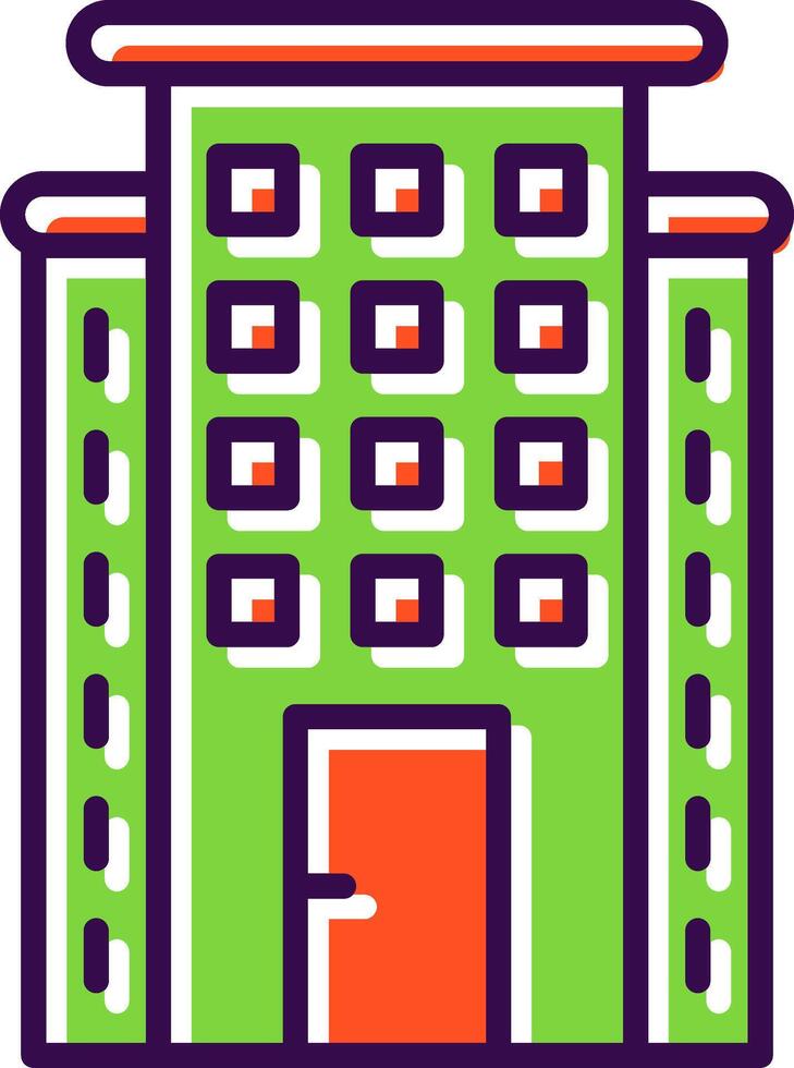 Skyscraper filled Design Icon vector