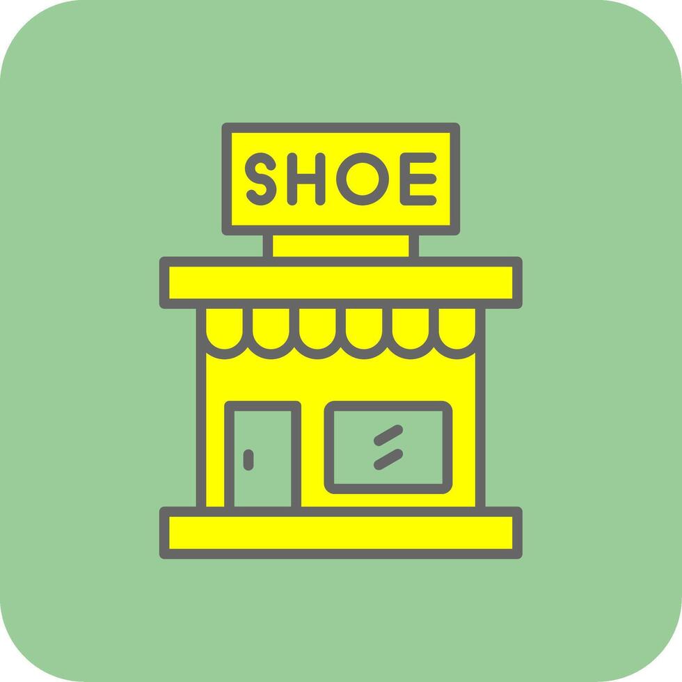 Store Filled Yellow Icon vector