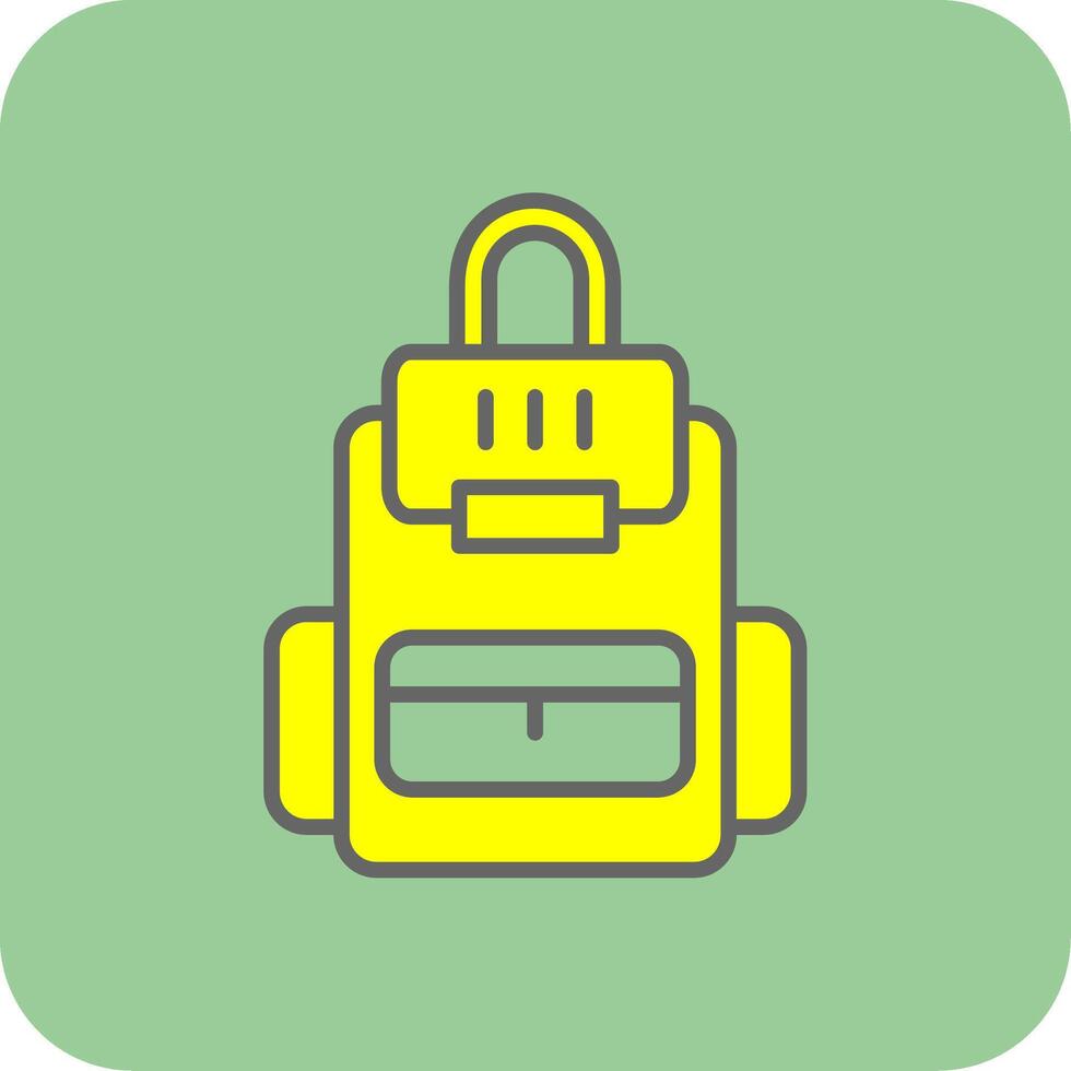 Bag Filled Yellow Icon vector