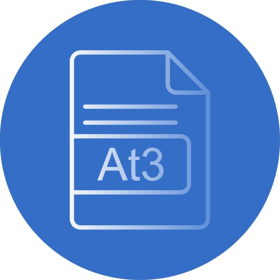 At3 File Format Flat Bubble Icon vector