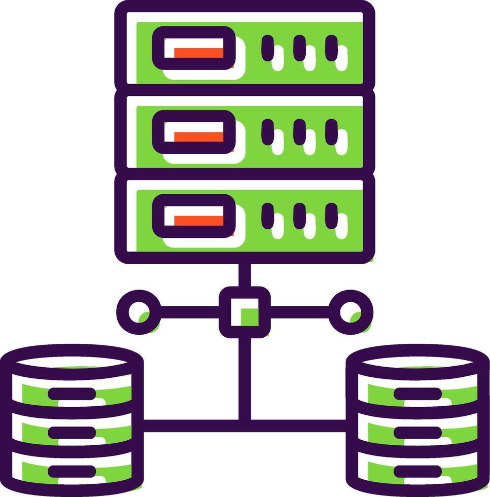 Data Network filled Design Icon vector