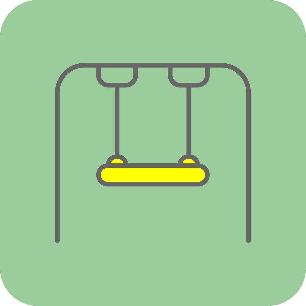 Swing Filled Yellow Icon vector