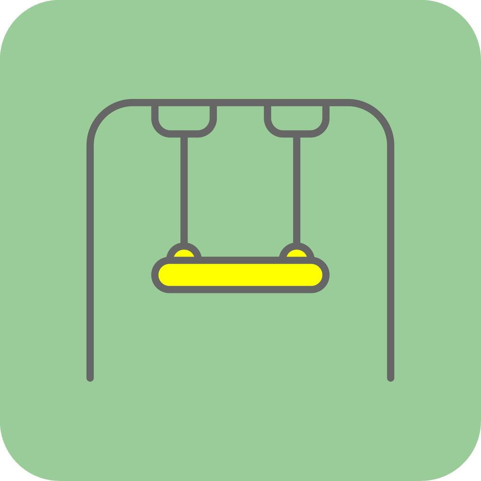 Swing Filled Yellow Icon vector