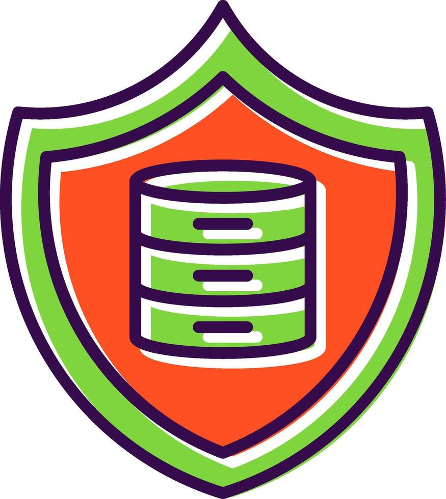 Secure Data filled Design Icon vector