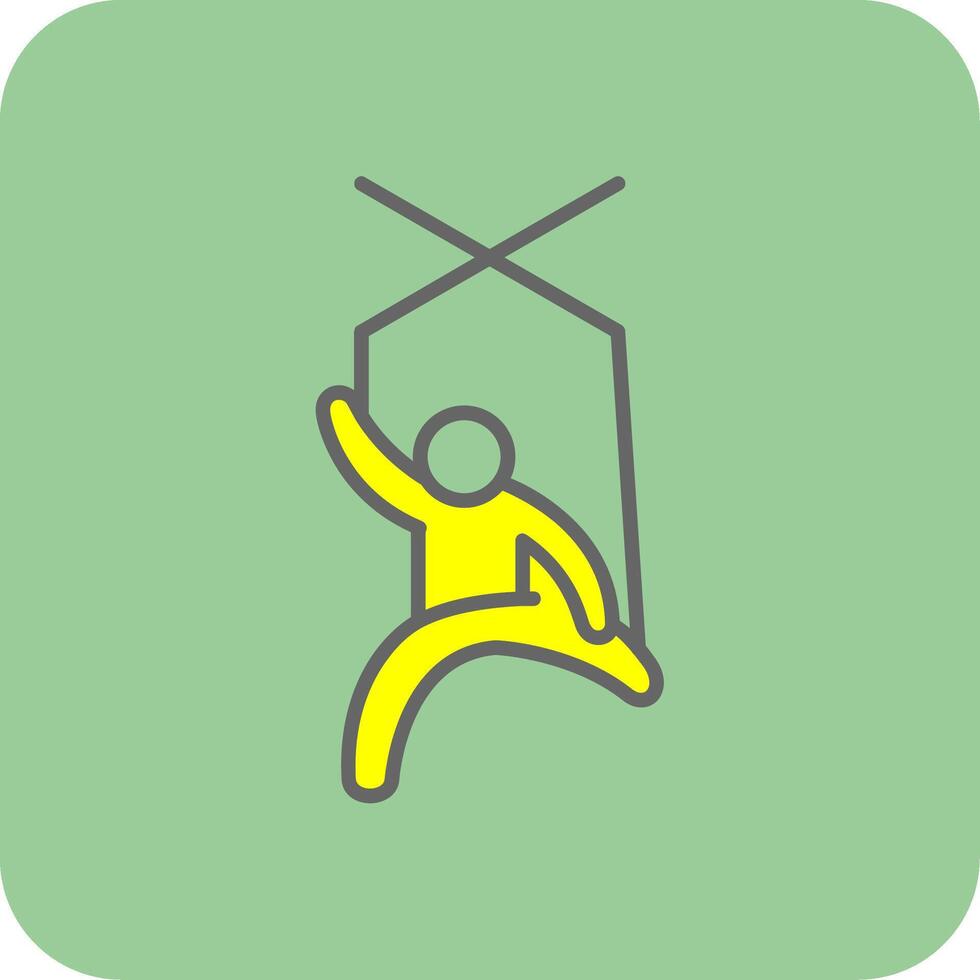 puppet Filled Yellow Icon vector