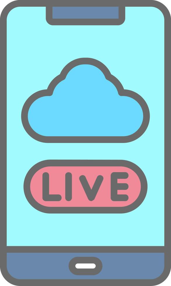 Mobile Line Filled Light Icon vector