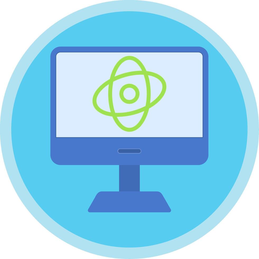 Computer Science Flat Multi Circle Icon vector