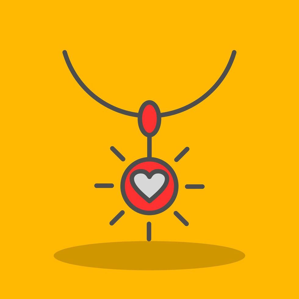 NECLACE Filled Shadow Icon vector