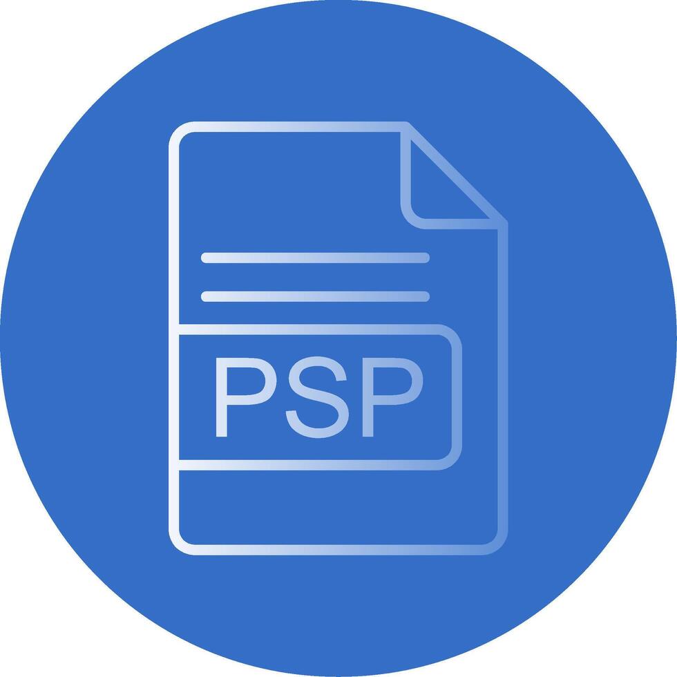 psp archivo formato plano burbuja icono vector