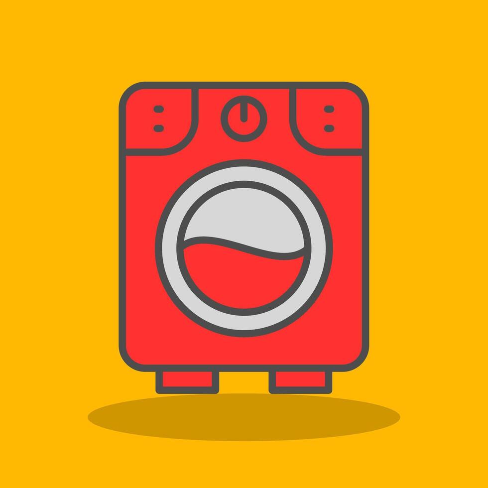 Washing Machine Filled Shadow Icon vector