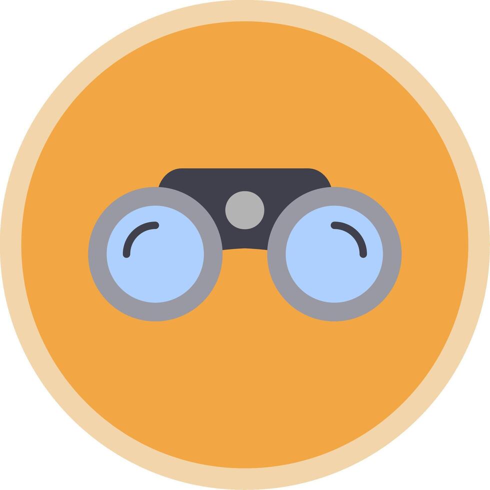 Binoculars Flat Multi Circle Icon vector