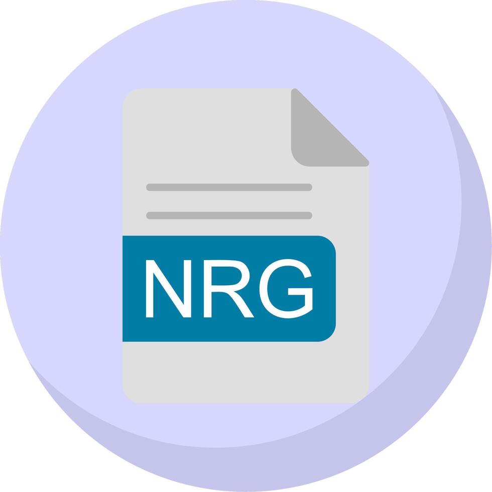 NRG File Format Flat Bubble Icon vector