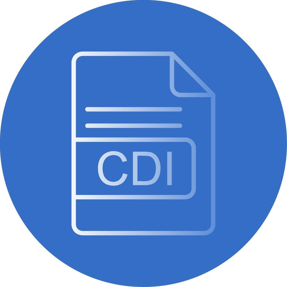 CDI File Format Flat Bubble Icon vector