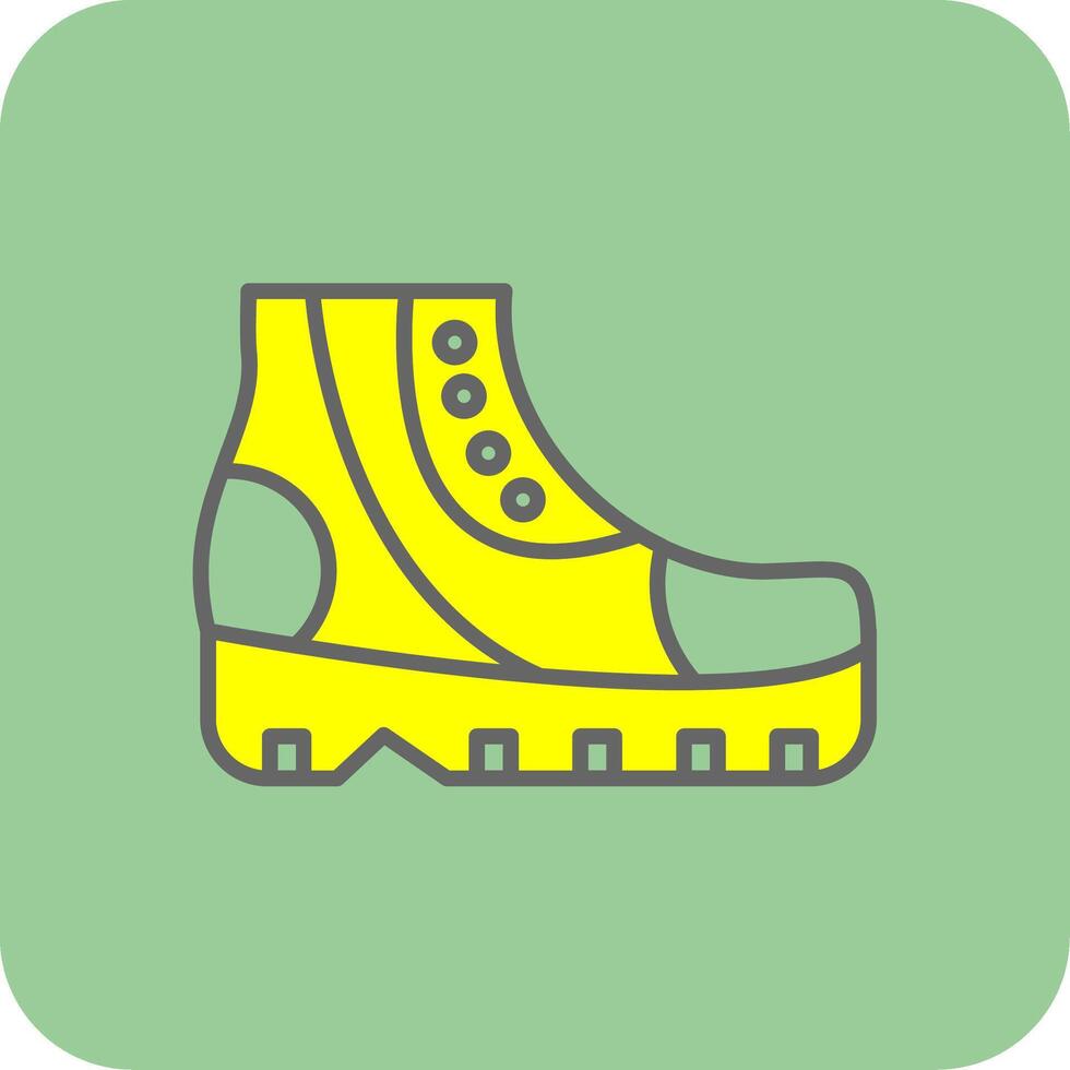 Shoes Filled Yellow Icon vector