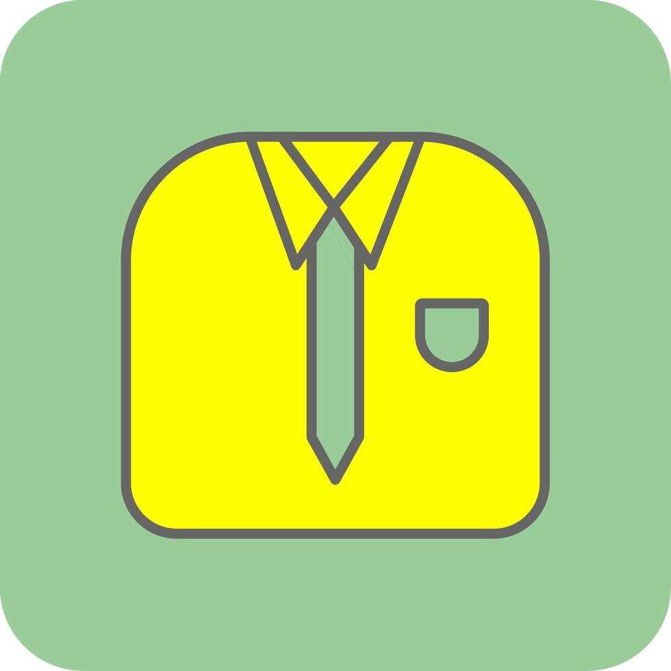 Working Suit Filled Yellow Icon vector