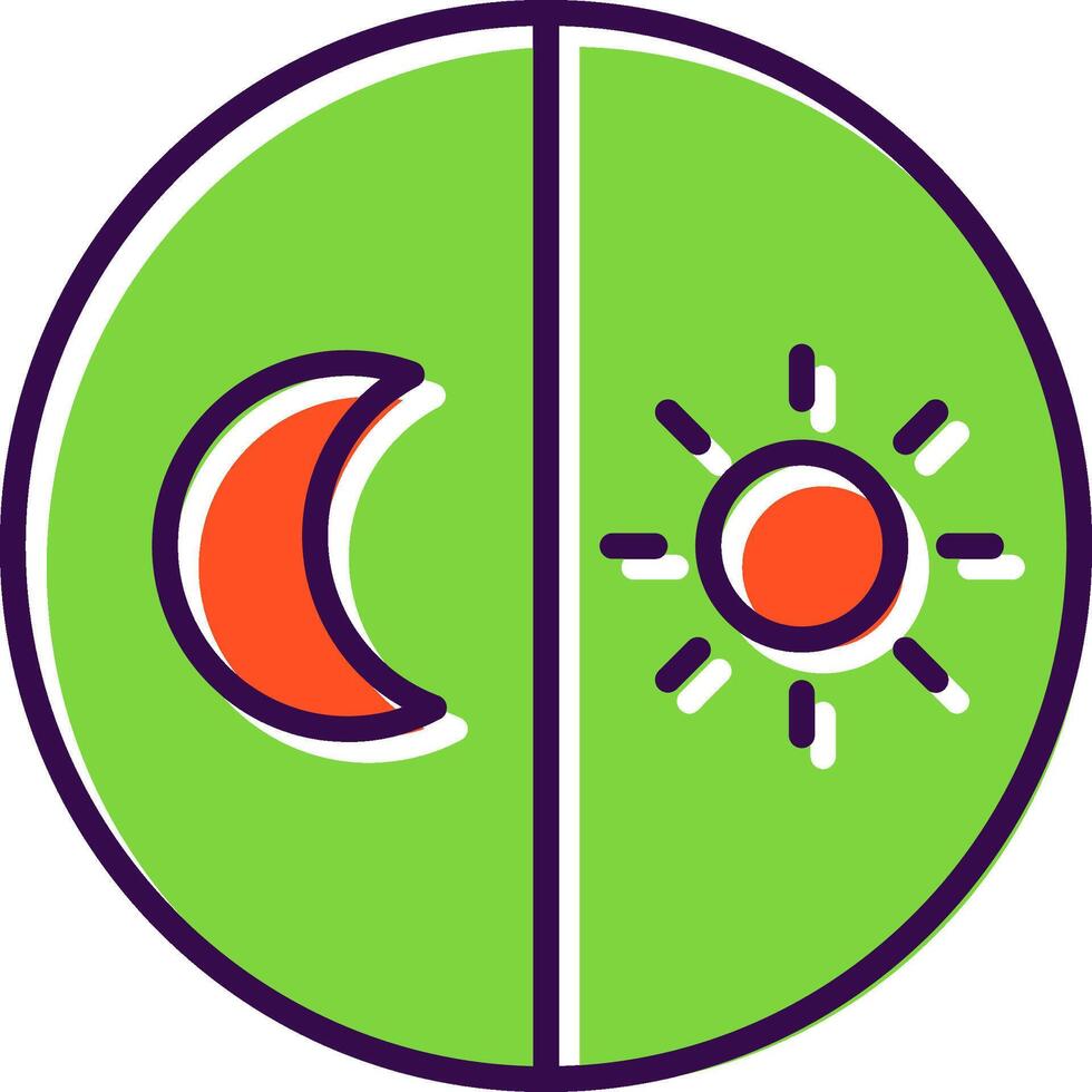 Day And Night free filled Design Icon vector