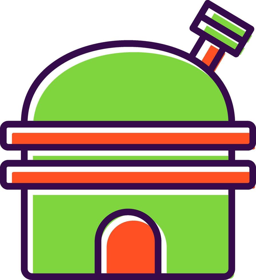 Observatory filled Design Icon vector