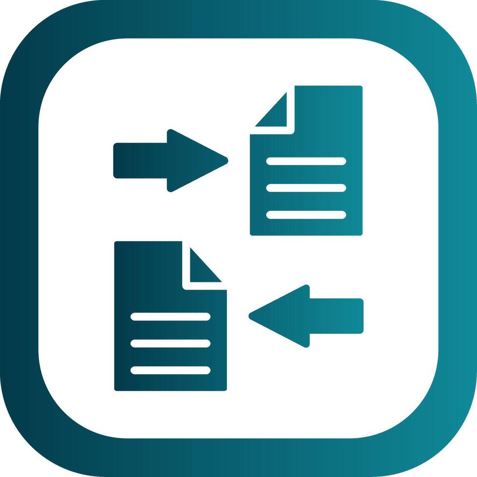 File Sharing Glyph Gradient Corner Icon vector