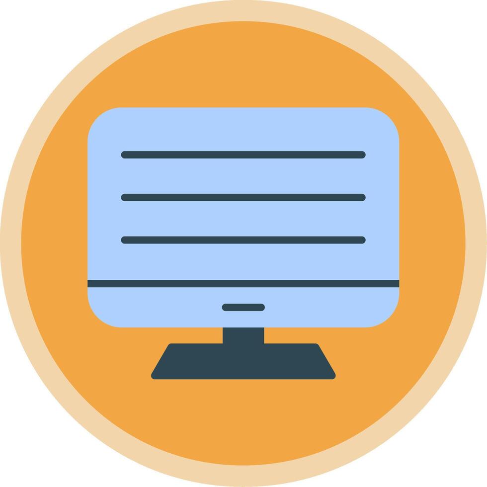Computer Flat Multi Circle Icon vector