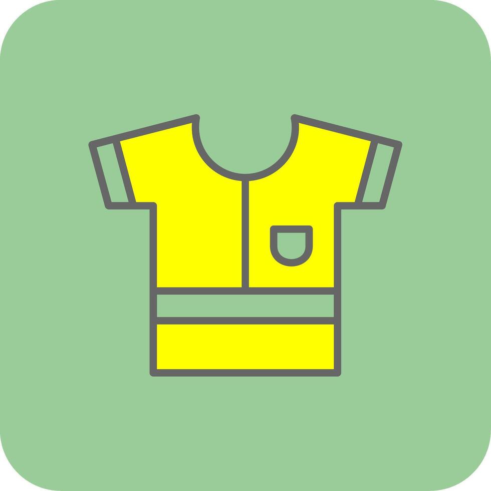 Shirt Filled Yellow Icon vector