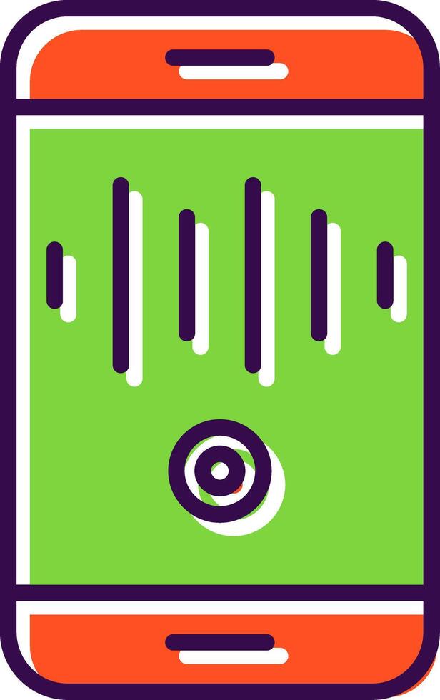 Voice Recording filled Design Icon vector