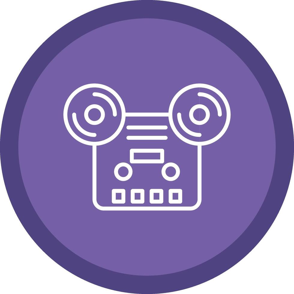 Tape Line Multi Circle Icon vector