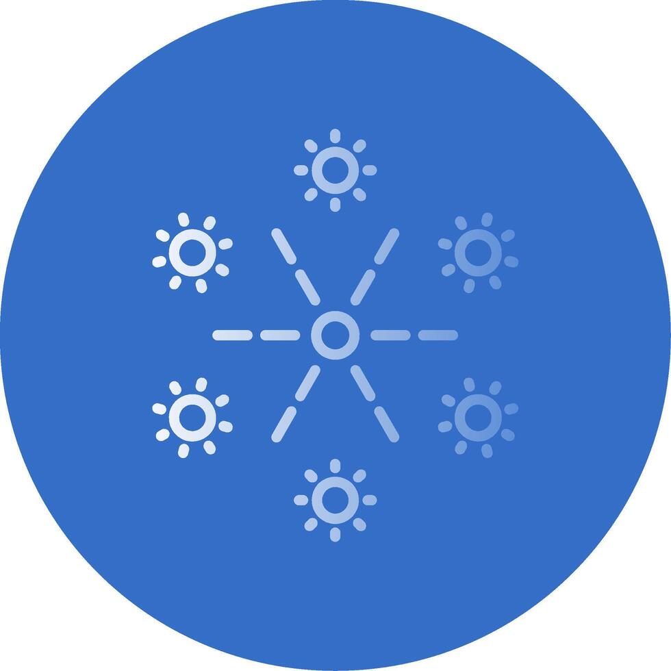 Sparkle Flat Bubble Icon vector
