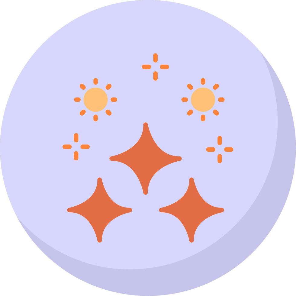 Sparkle Flat Bubble Icon vector