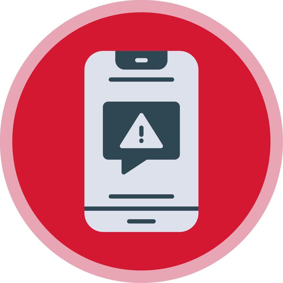 Alert Flat Multi Circle Icon vector