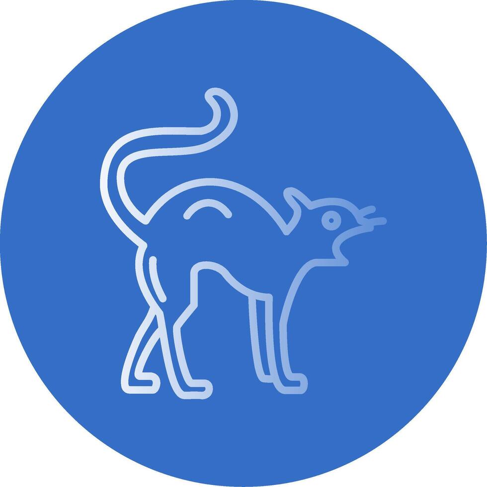 Black Cat Flat Bubble Icon vector