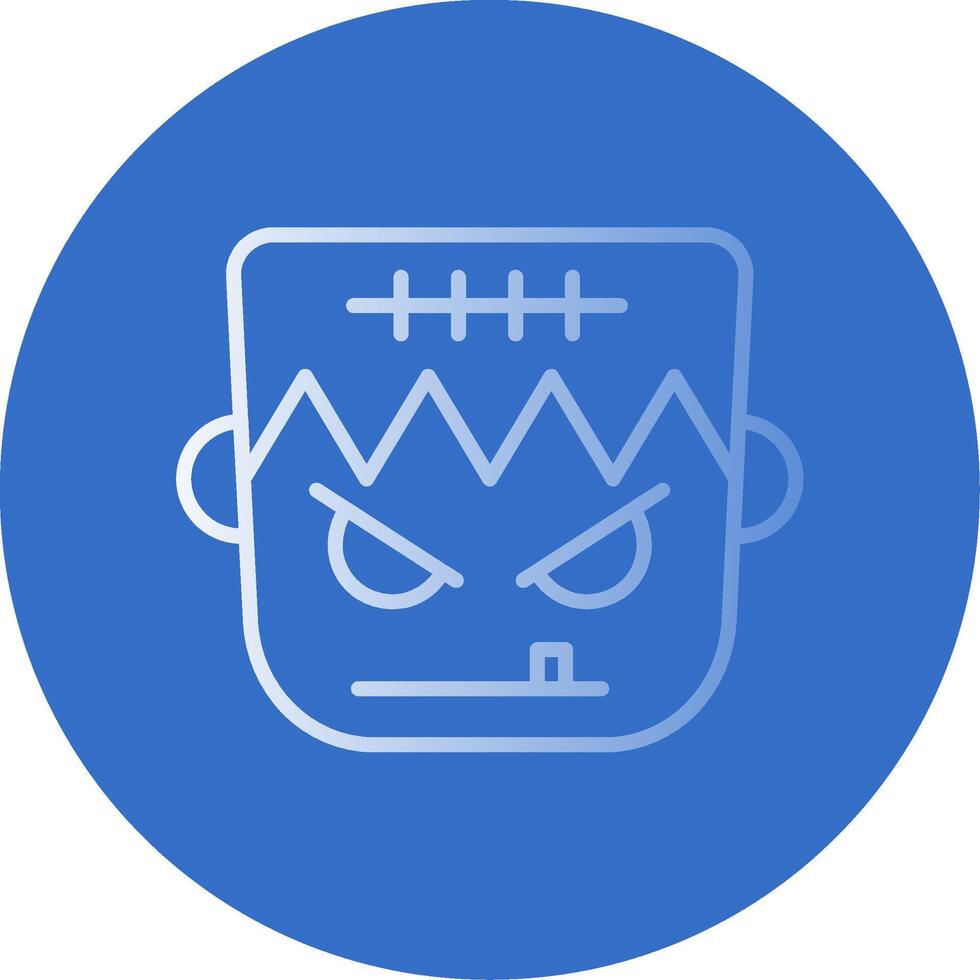 Frankenstein Flat Bubble Icon vector