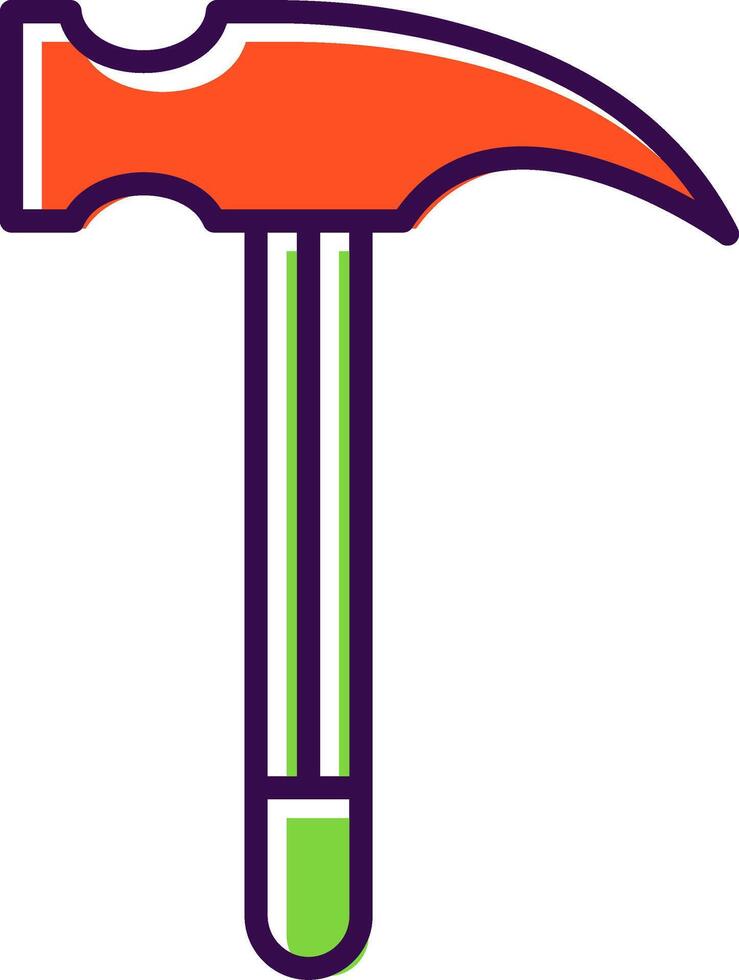 Hammer filled Design Icon vector