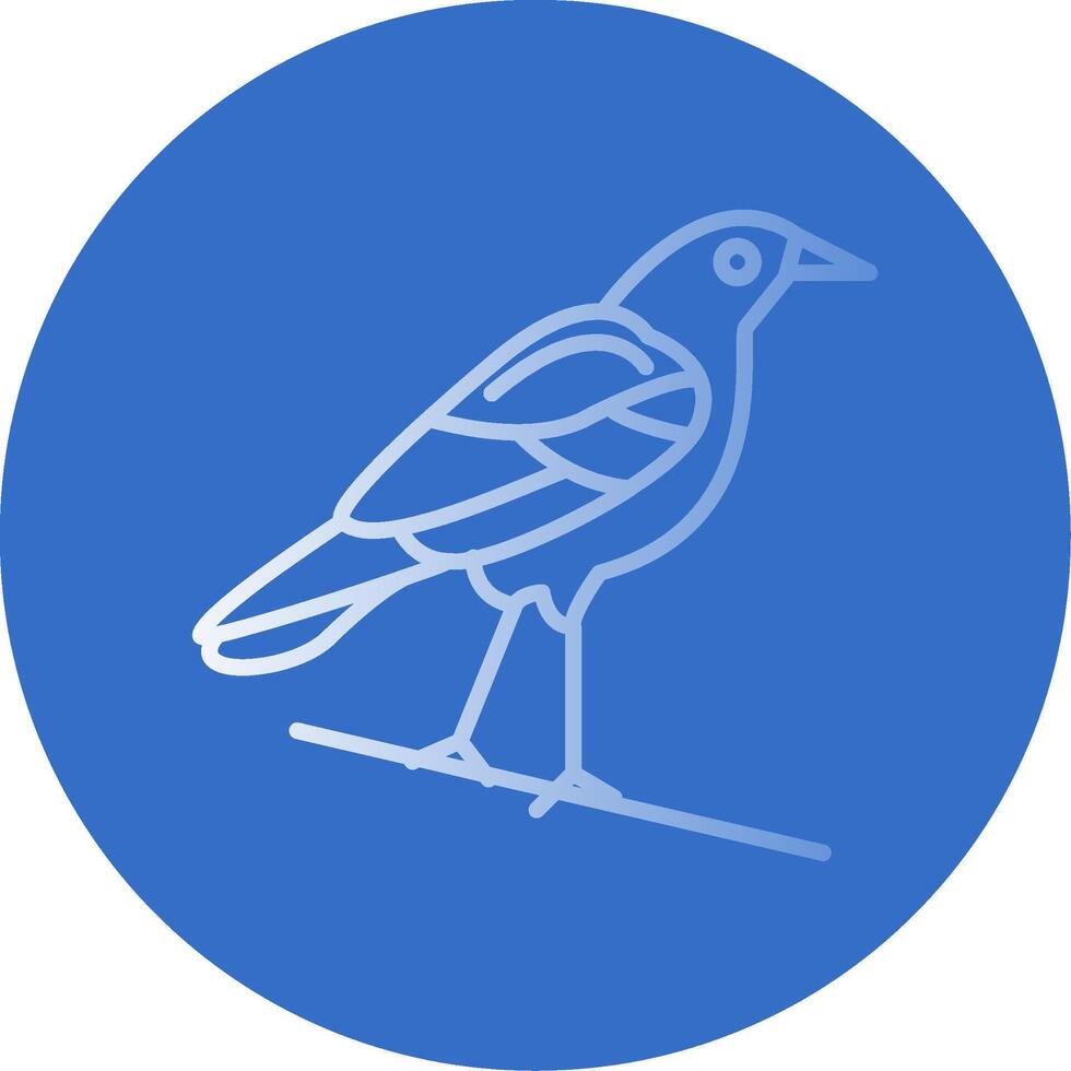 Crow Flat Bubble Icon vector