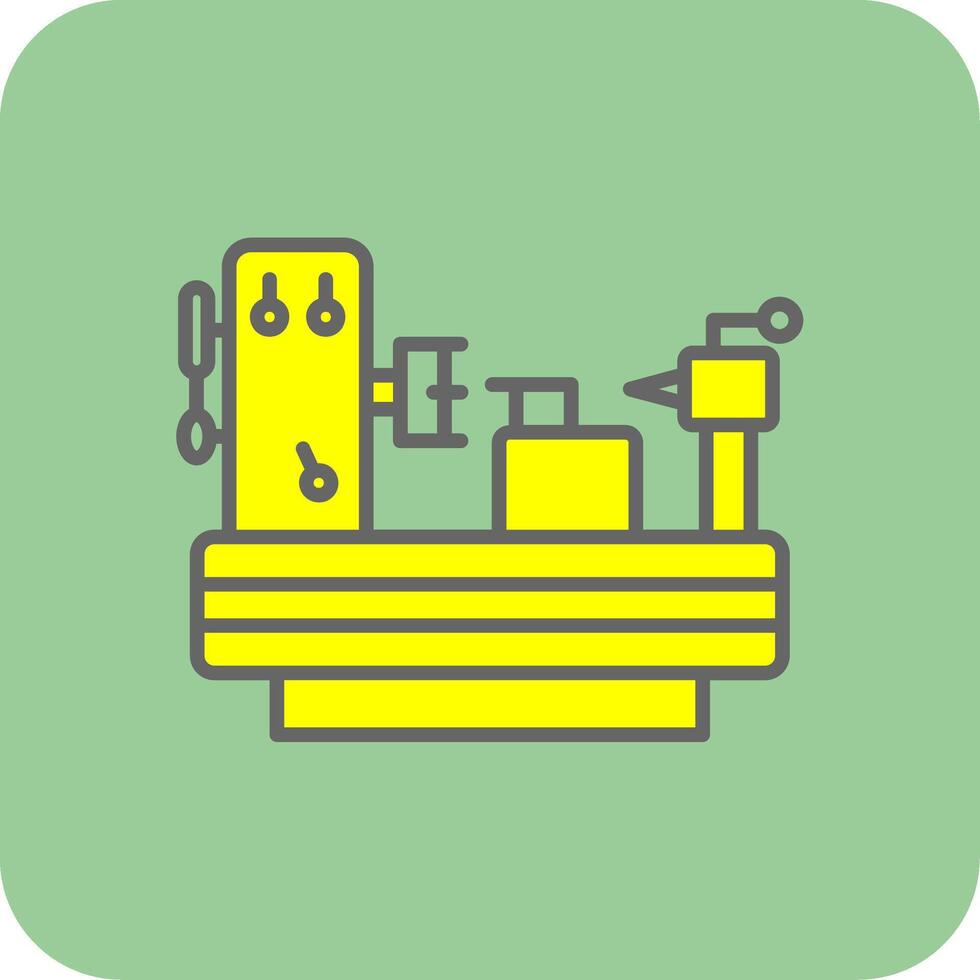 Machine Filled Yellow Icon vector