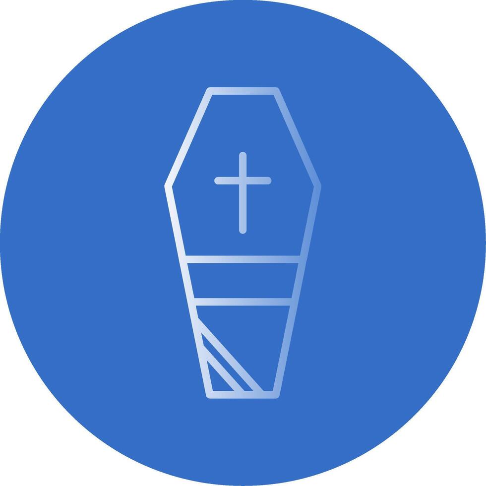 Coffin Flat Bubble Icon vector