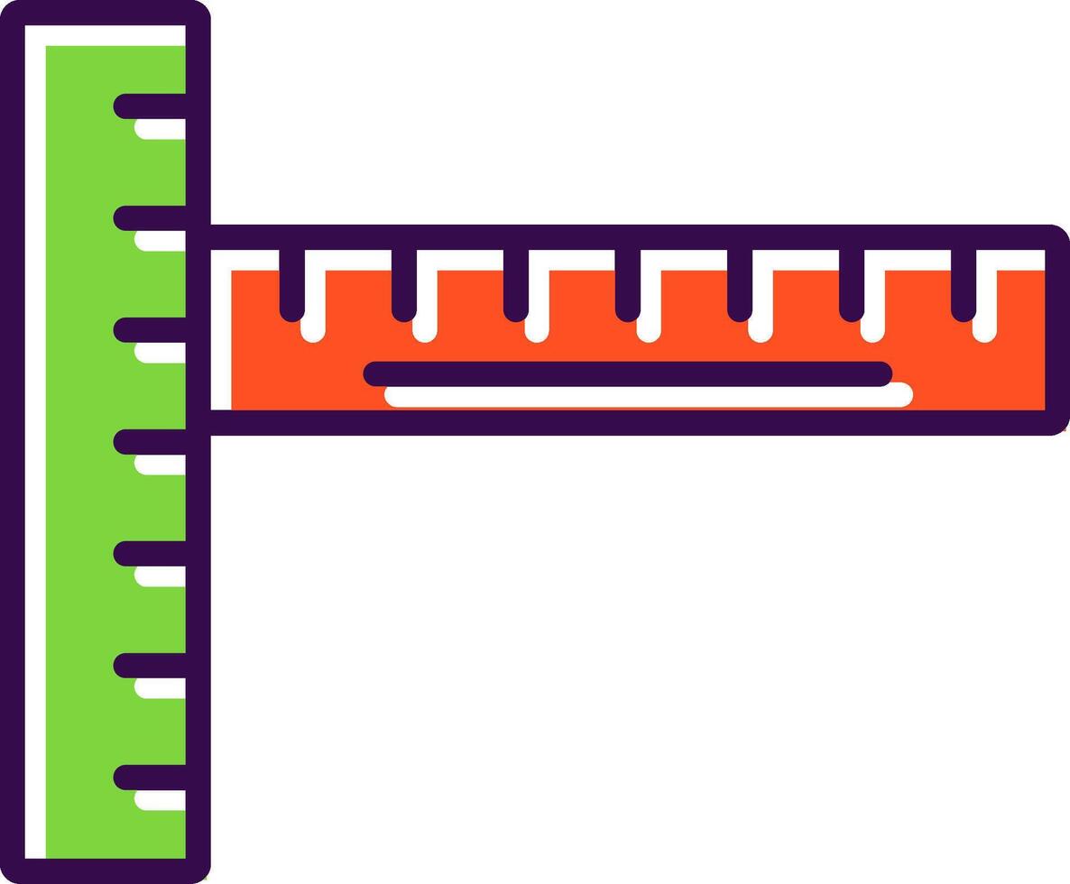 Ruler filled Design Icon vector