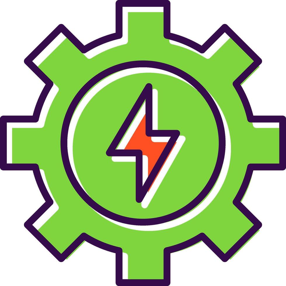 Gear filled Design Icon vector