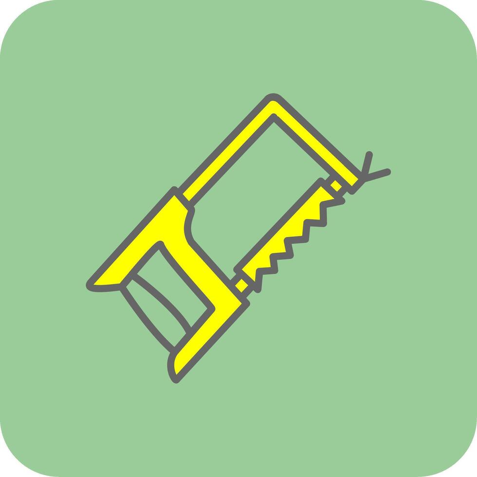Hacksaw Filled Yellow Icon vector