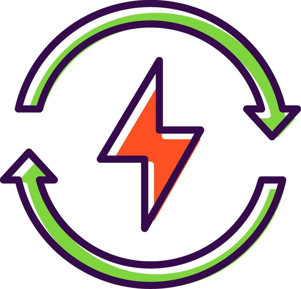 Recycle filled Design Icon vector