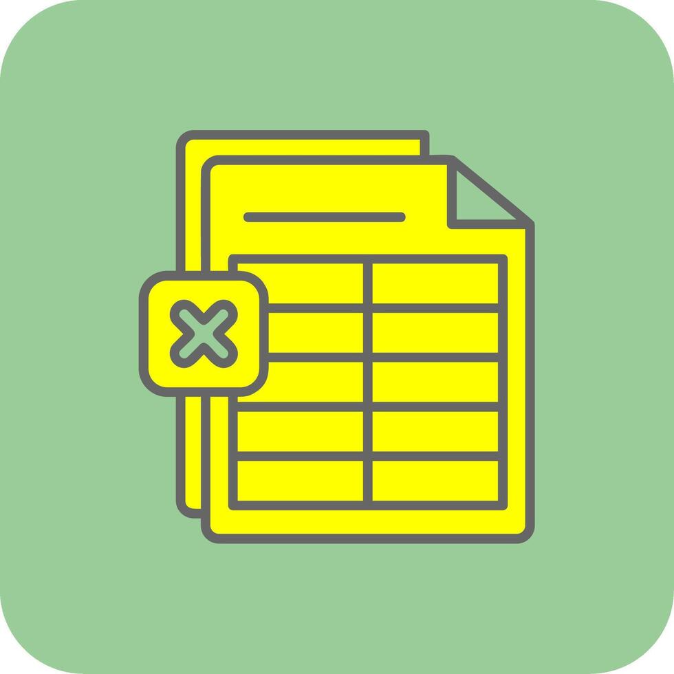 Excel Filled Yellow Icon vector