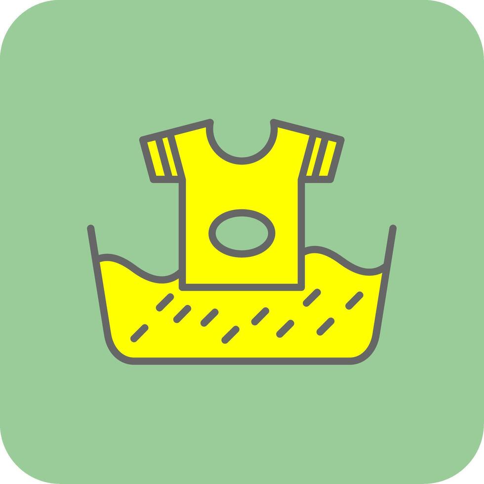 Wash Filled Yellow Icon vector