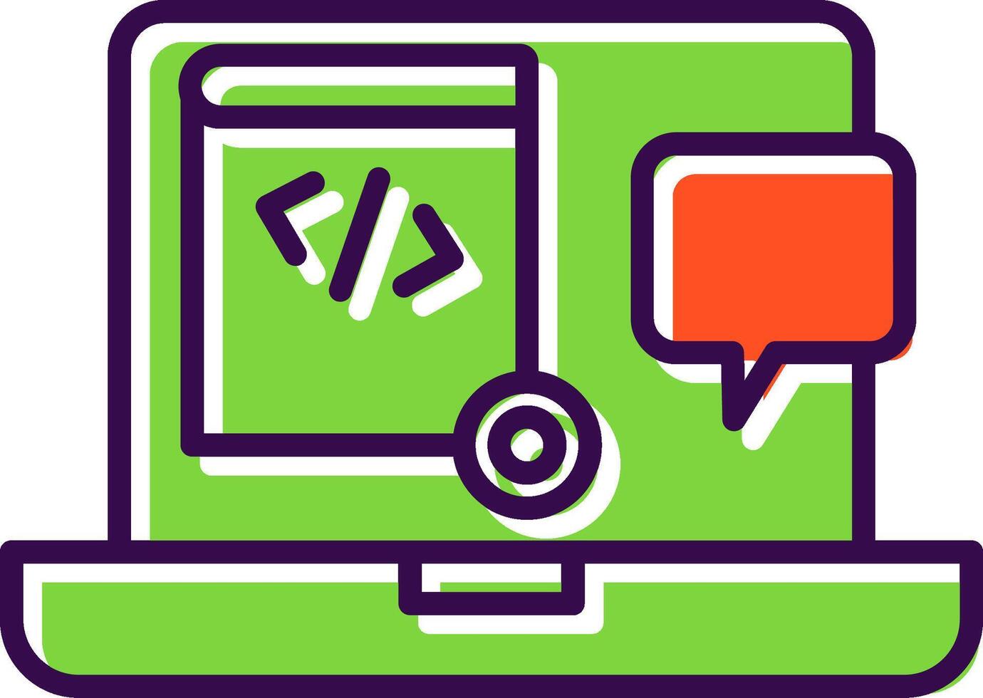 Demo filled Design Icon vector